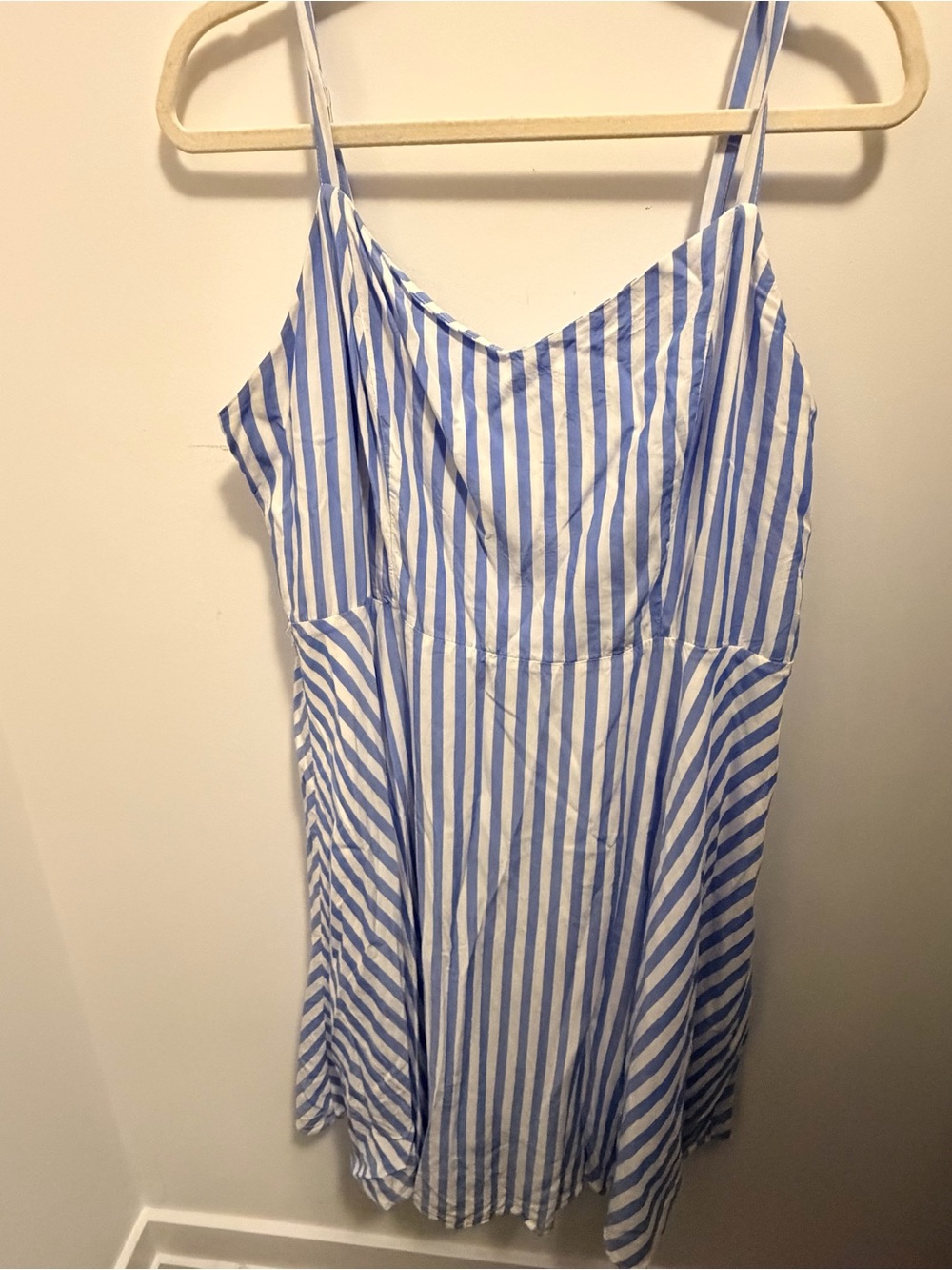 Blue and White Striped Womens Dress